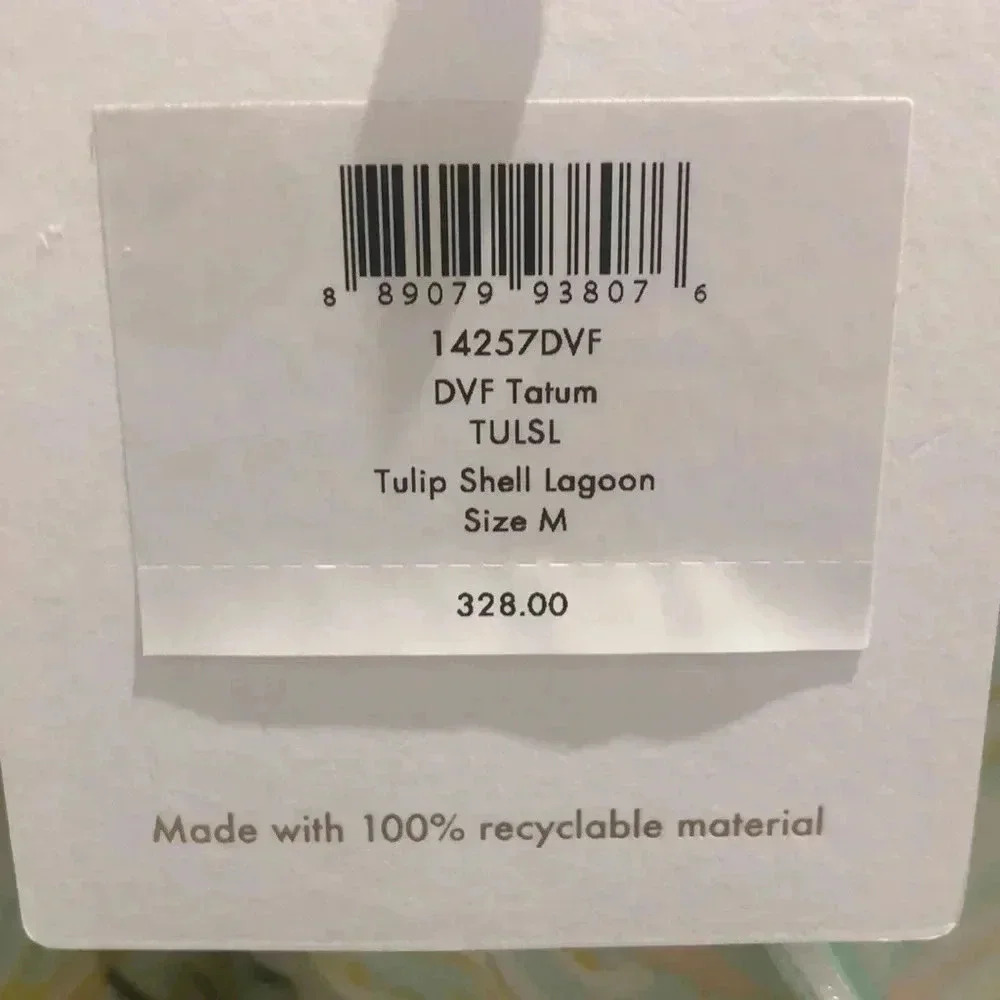 Diane Von Furstenberg Tatum Tulsi Shell Lagoon dress Medium New with Tags - Picture 11 of 12